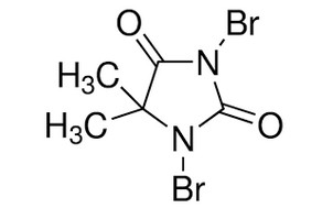 image de la molécule 1,3-Dibromo-5,5-dimethylhydantoin