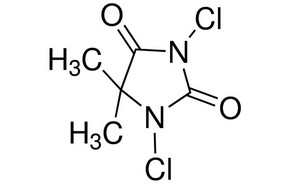 image de la molécule 1,3-Dichloro-5,5-dimethylhydantoin
