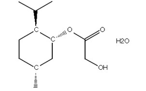 image de la molécule (1R)-(-)-Menthyl glyoxylate hydrate