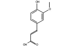 image de la molécule 4-Hydroxy-3-methoxycinnamic acid
