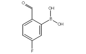 image de la molécule (5-Fluoro-2-formylphenyl)boronic acid