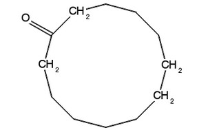 image de la molécule Cyclododecanone