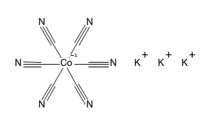 image de la molécule Potassium hexacyanocobaltate(III)