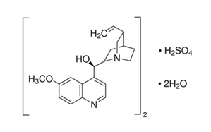 image de la molécule Quinine hemisulfate salt monohydrate
