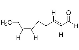 image de la molécule trans-2,cis-6-Nonadienal